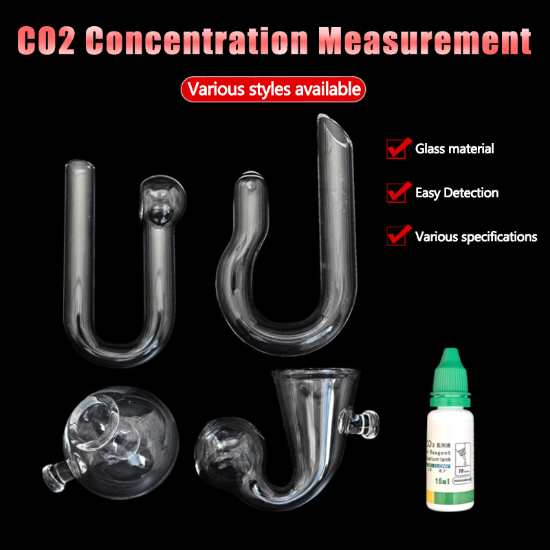 Planted Aquarium Test Kit - Diffuser Glas-CO2-Drop-Checker für Aquarien, hängender CO2-Monitor,