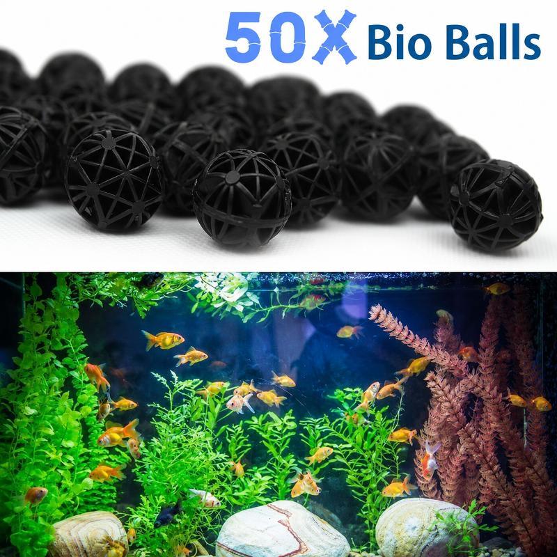 Planted Aquarium Media - 50 Stück 16mm Aquarium Bio-Filterbälle Fischbecken