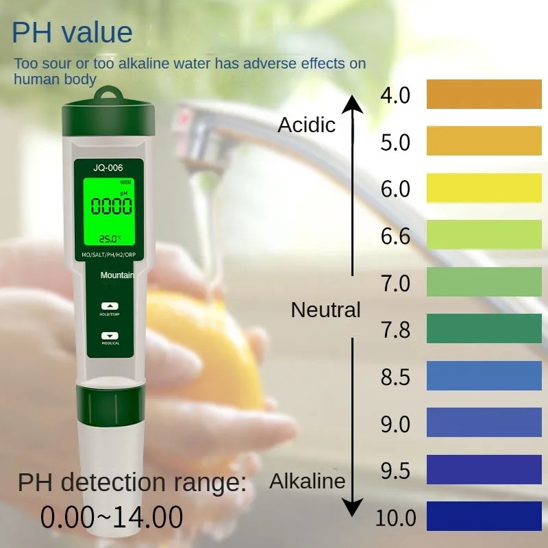 Planted Aquarium Test Kit - Wasserqualitätsmonitor PH/EC/TDS/ORP/H2/Fruchtbarkeit/Salzgehalt/S.G/Widerstand/Temperatur Multifunktionstester für Aquarien und