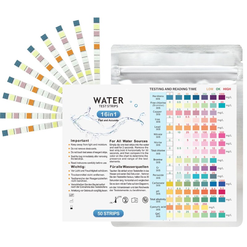 Planted Aquarium Test Kit - Aquarium-Teststreifen für Süßwasser, pH-Wert-Testkit für Fischbecken,